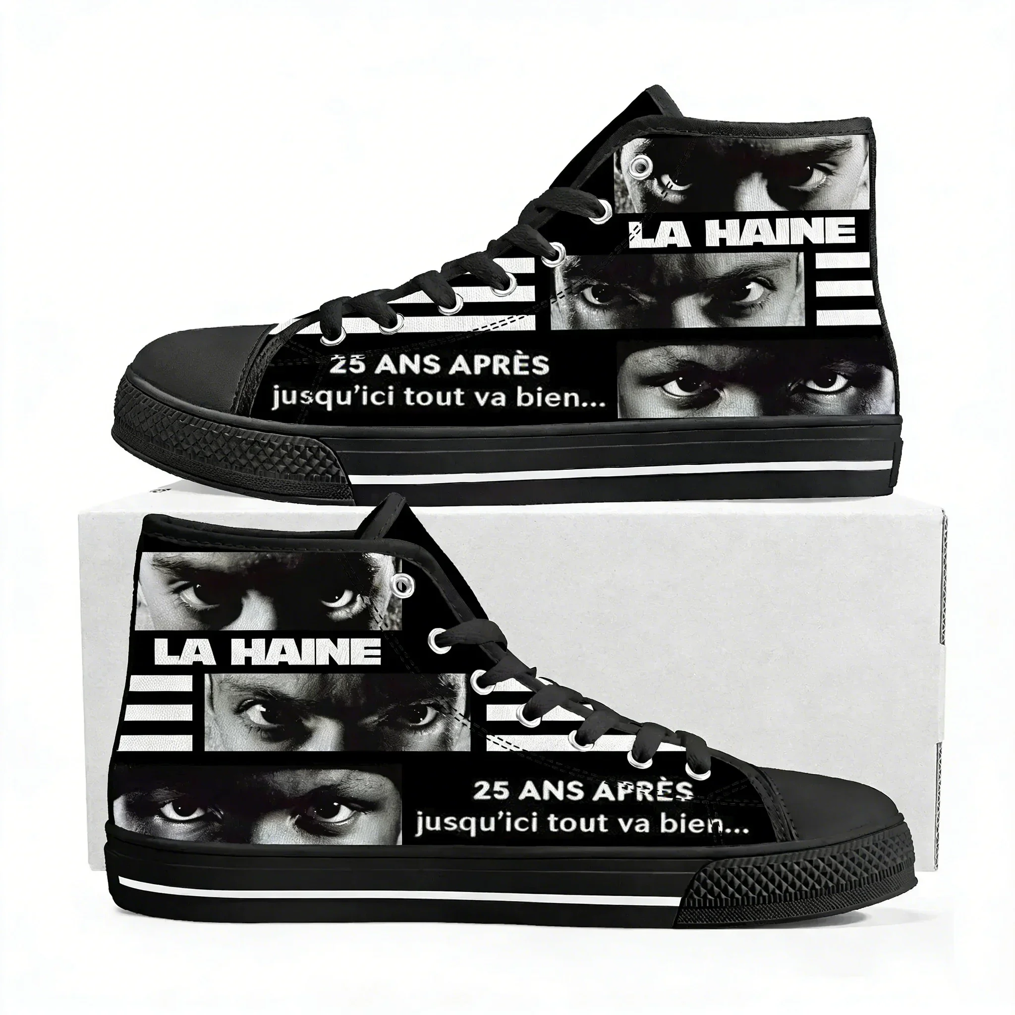 

La Haine Movie High Top High Quality Sneakers Mens Womens Teenager Canvas Sneaker Casual Custom Made Shoes Customize DIY Shoe