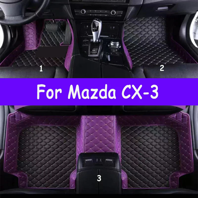 

Автомобильные коврики для Mazda CX-3 CX3 DK 2016 ~ 2022 Кожаный роскошный кожаный коврик Защитный коврик Набор ковров Автозапчасти для салона Автомобильные аксессуары