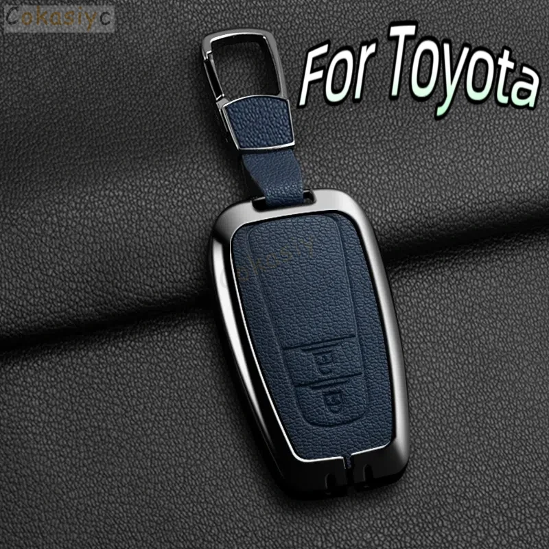 Pokrowiec na kluczyk samochodowy ze stopu cynku do Toyota CHR Prado 2017 2018 Prius Camry Corolla RAV4 2020 2022 2023 2024 Akcesoria samochodowe — zdjęcie 5