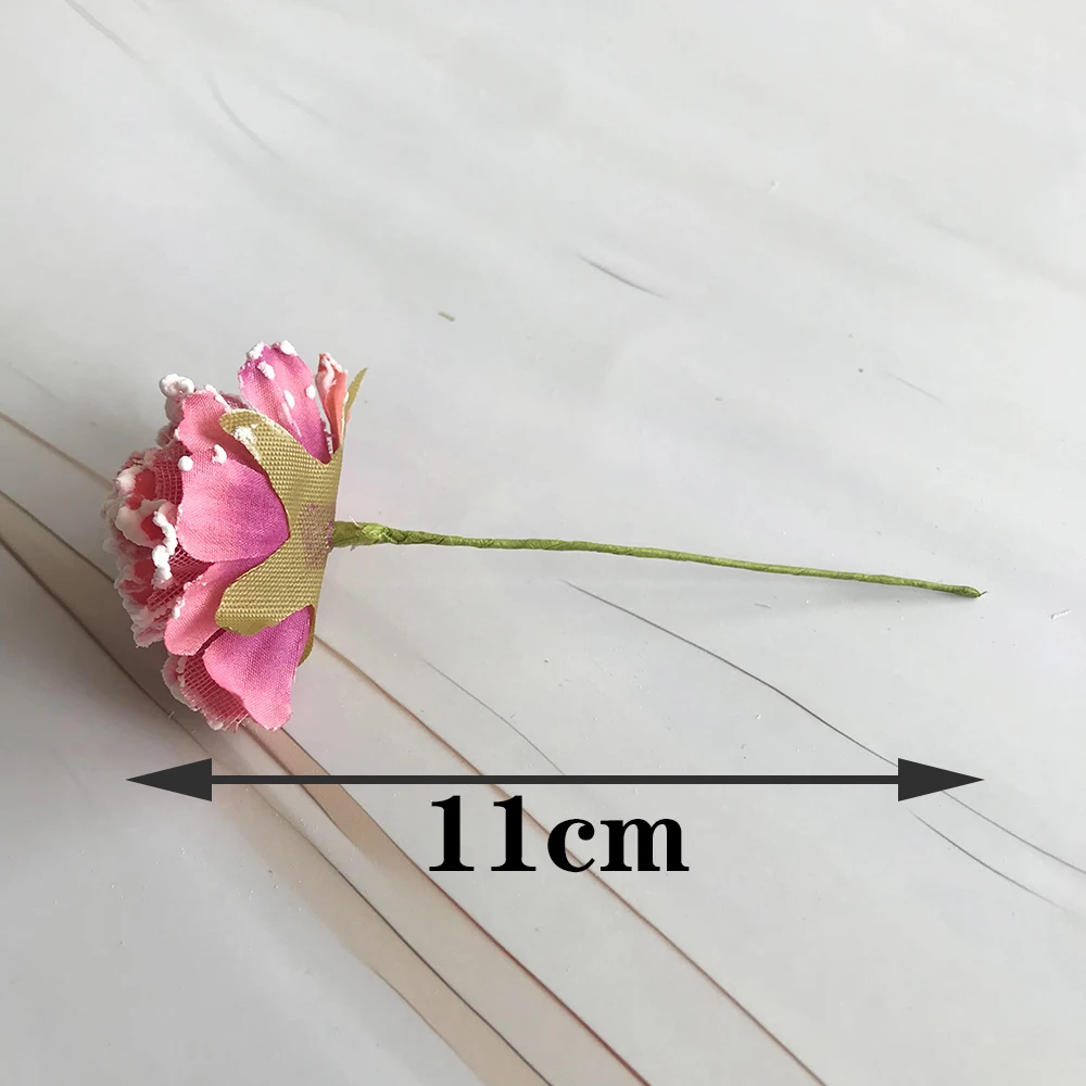 6 Pieces Mini Rose Artificial Flower Bouquets Wedding Home Decor DIY Handmade Gift Box Wreath Scrapbooking Flowers