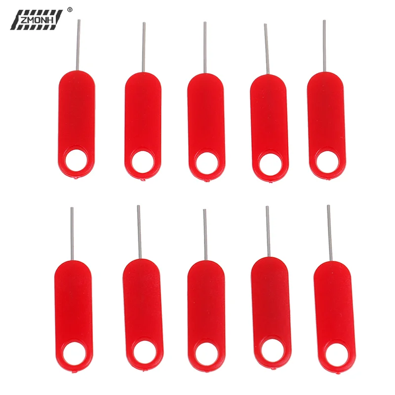

[H]10 Pcs Red sim card tray removal eject pin key tool