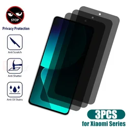 1-3pcs Anti-spy Privacy Glass For Xiaomi 13T 12T 11T Black Shark 5 4 4S Screen Protector Poco F5 Pro F4 F3 X5 X4 X3 GT X6 Glass