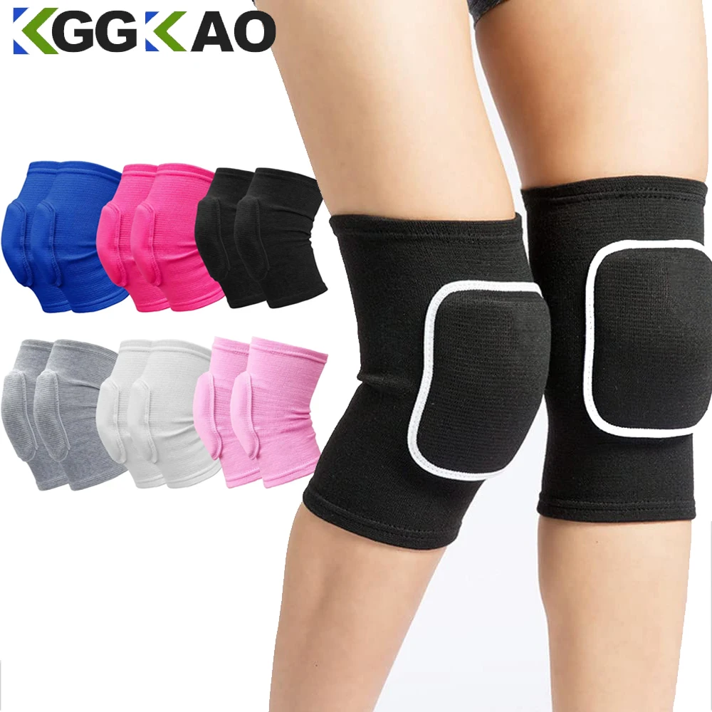 2pcs Sports Compression Knee Pads Elastic Knee Protector Thickened Sponge Knee Brace Support for Dancing Workout Training