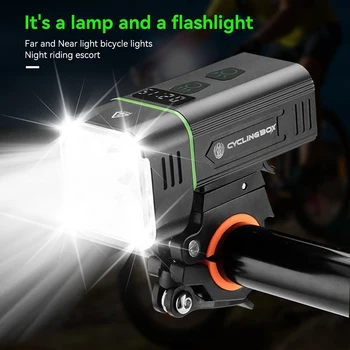 1 Pc Night Bicycle Light - Super Bright 2000 Lumens 10 Lights (4 High Beam+6 Low Beam) Led Bicycle Headlights 8 Modes