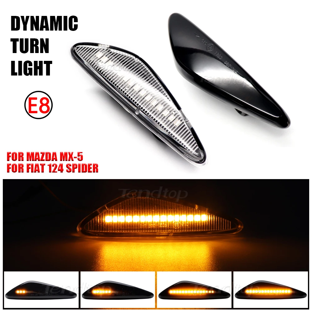 Dynamic LED Turn Signal Mirror Lamp Indicator Side Marker Light For Mazda Miata MX5 ND RX-8 6 Atenza GH 2008-2012 5 Premacy CW