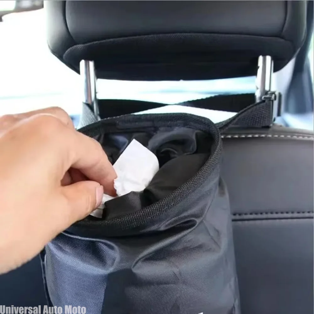 Car Seat Back Trash Holder Hang Litter Bag Garbage Storage Rubbish Container Oxford Cloth Car Waste Bins Cleaning Tools