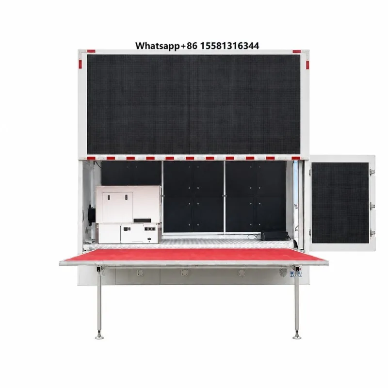 LED Advertising Truck 5995x2150mm Full Color LED Screen Mobile Billboard Hydraulic Lifting
