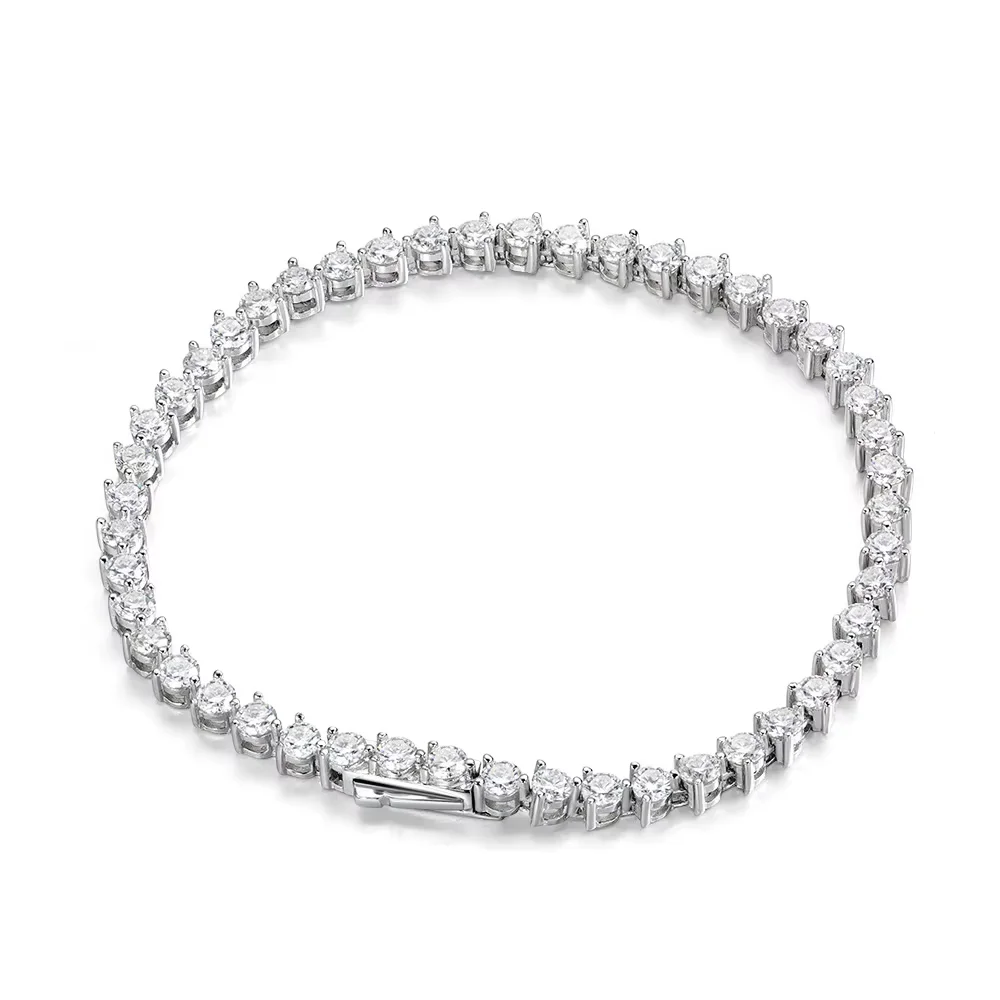 Bracelet Tennis Moissanite KNOBSPIN 3 Griffes Argent 3
