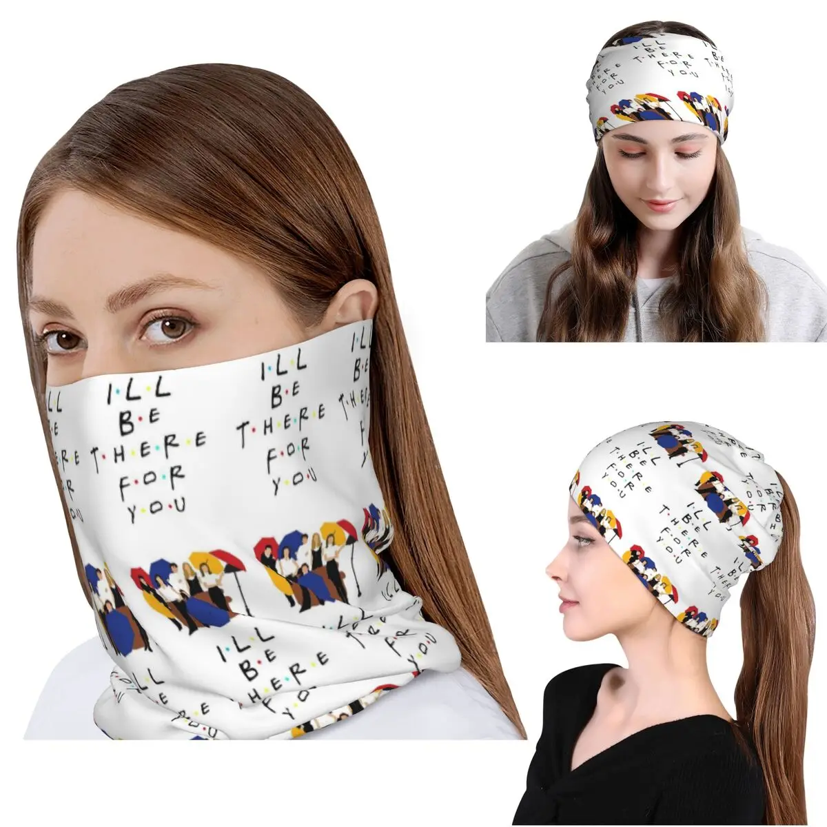 

Friend TV Show Bandana Neck Gaiter Mask Scarf Multifunction Cycling Scarf Beanies Hat for Men Women Adult Washable