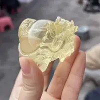 Natural Crystal Quartz Citrine Pixiu Carving Healing Ornaments Animal Statue Home Decor Room Decoration Gift Crystal Healing Sto