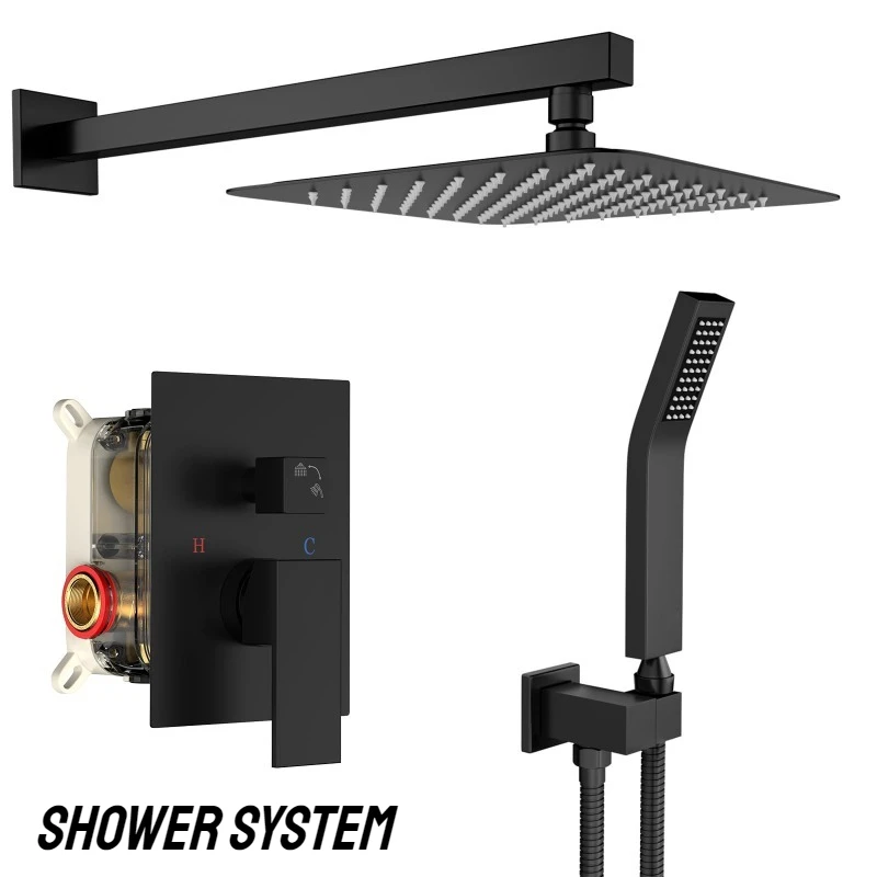 Faucet Bathroom Shower Faucets Stainless Steel Hot Cold Mixing Valve Concealed Wall Shower Nozzle Bathroom Showerhead Items