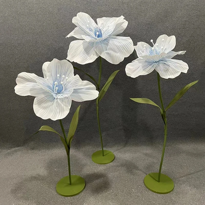 Imagem -05 - Gigante Foam Poppy Flower Stand Decoração Artificial Wedding Road Leads Casamento Stage Window Layout Birthday Party Pcs