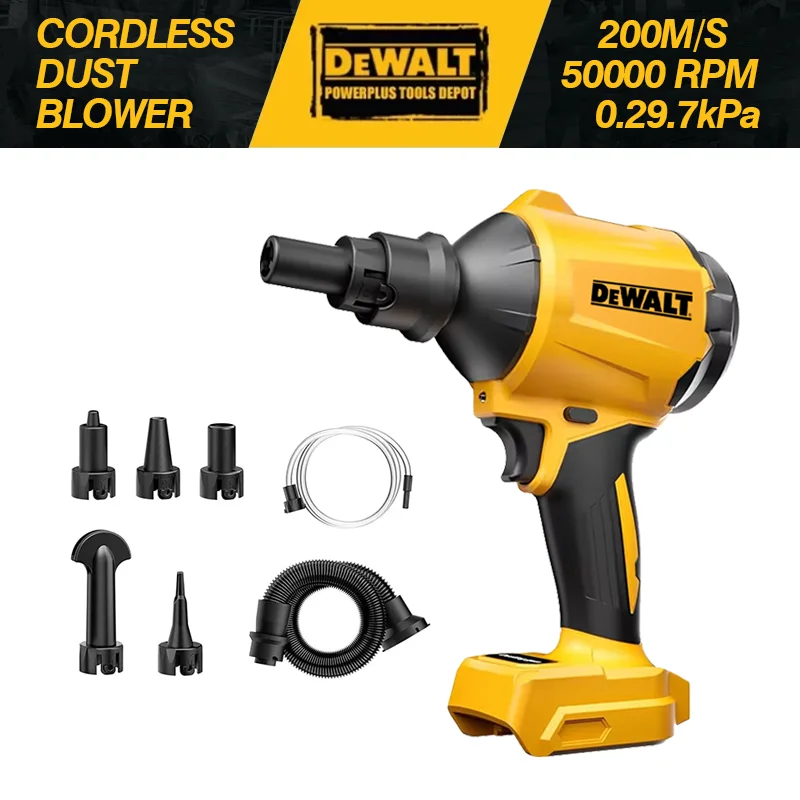 Dewalt Cordless Air Blower Brushless Dusting Machine Electric Dust Blower Inflator Handheld Fan For Dewalt 20V Battery