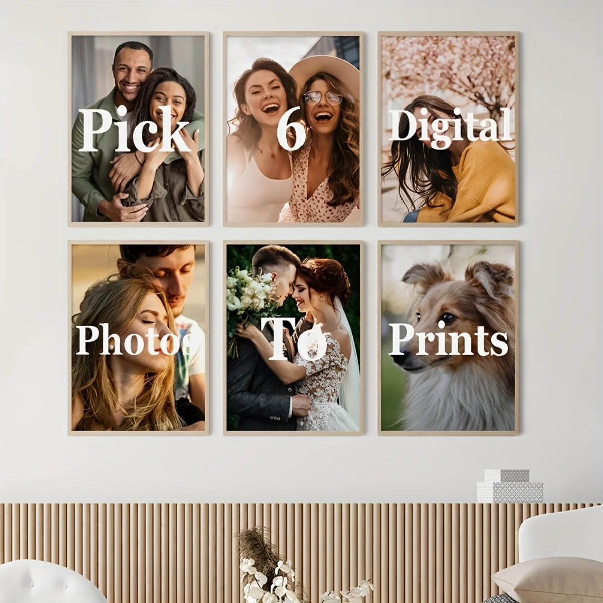 6pcs/set Custom Canvas Printing Personalized Photo Suitable for Family Life Pets Scenery Anime Comics Star Home Decor Poster Set