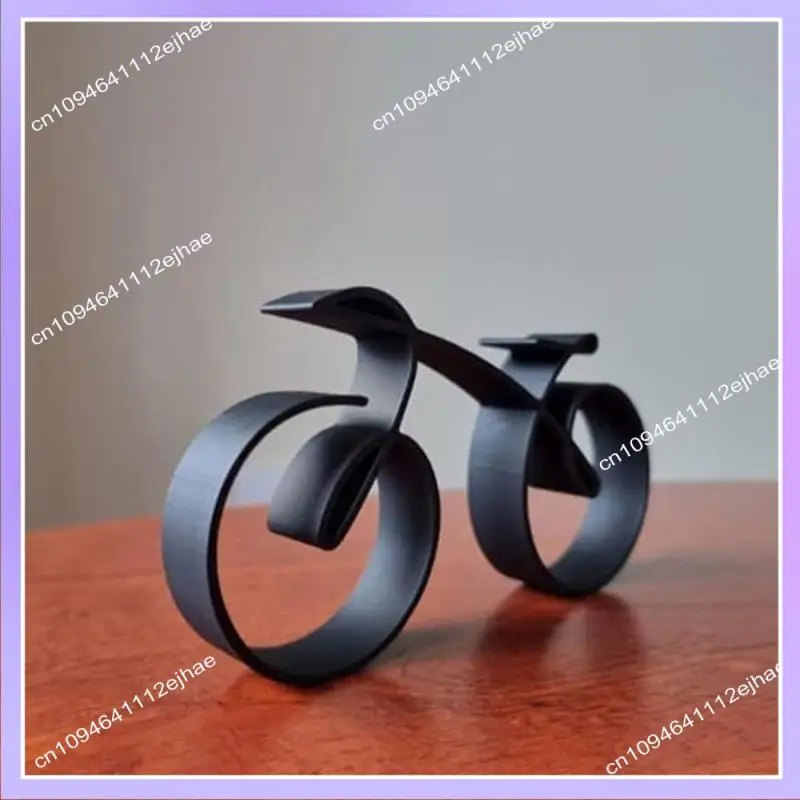 Escultura de bicicleta N83R estilo enmarcado de alambre, escultura artística de línea de bicicleta negra, decoración artística de bicicleta, para amantes de la bicicleta para mujeres duraderas