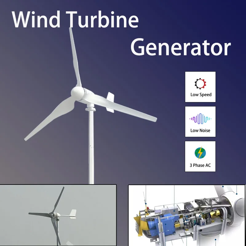 10000W Windmill Wind Turbine 24V 48V 96V Electric Generator Output 220V Complete Power Supply System Kit Home Appliance