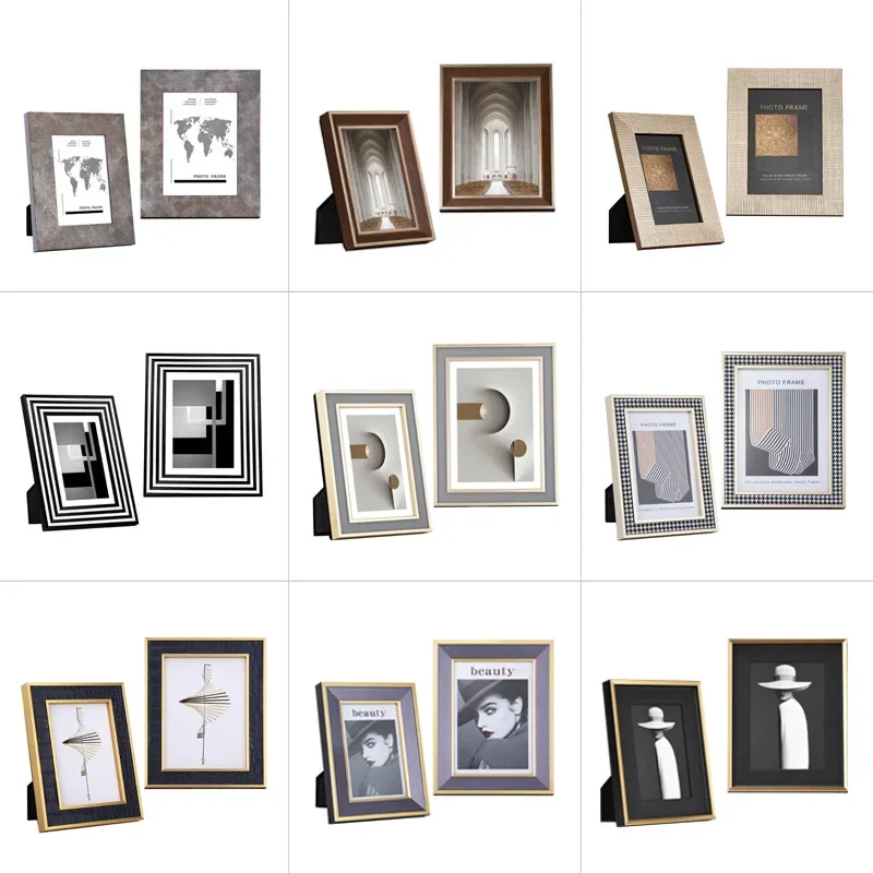 Modern Nordic Luxury Solid Wood Picture Frame - 6 Inch, 7 Inch, 10 Inch Photo Frame Decorative Tabletop Display Home Decor