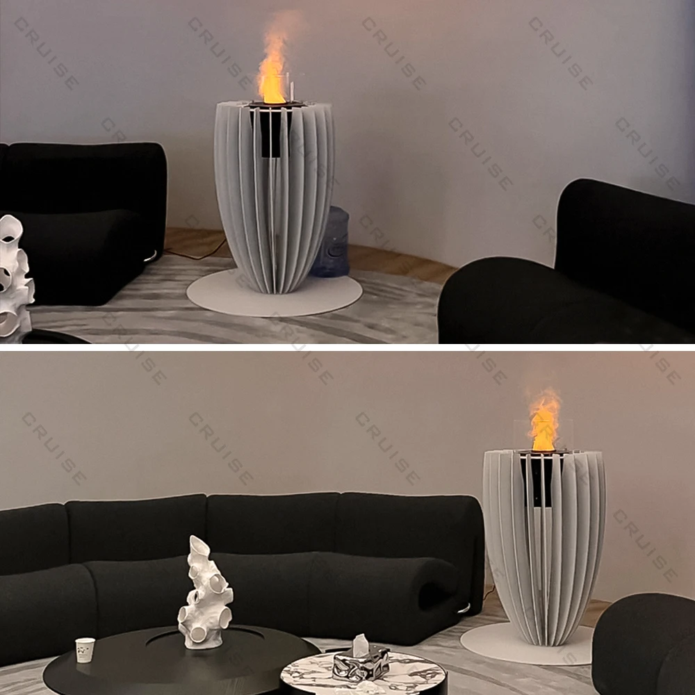 CRUISE Large Modern Villa High-Temperature Freestanding Round Outdoor Garden 649mm Natural Gas/Alcohol Furnace Core Bowl Firepit