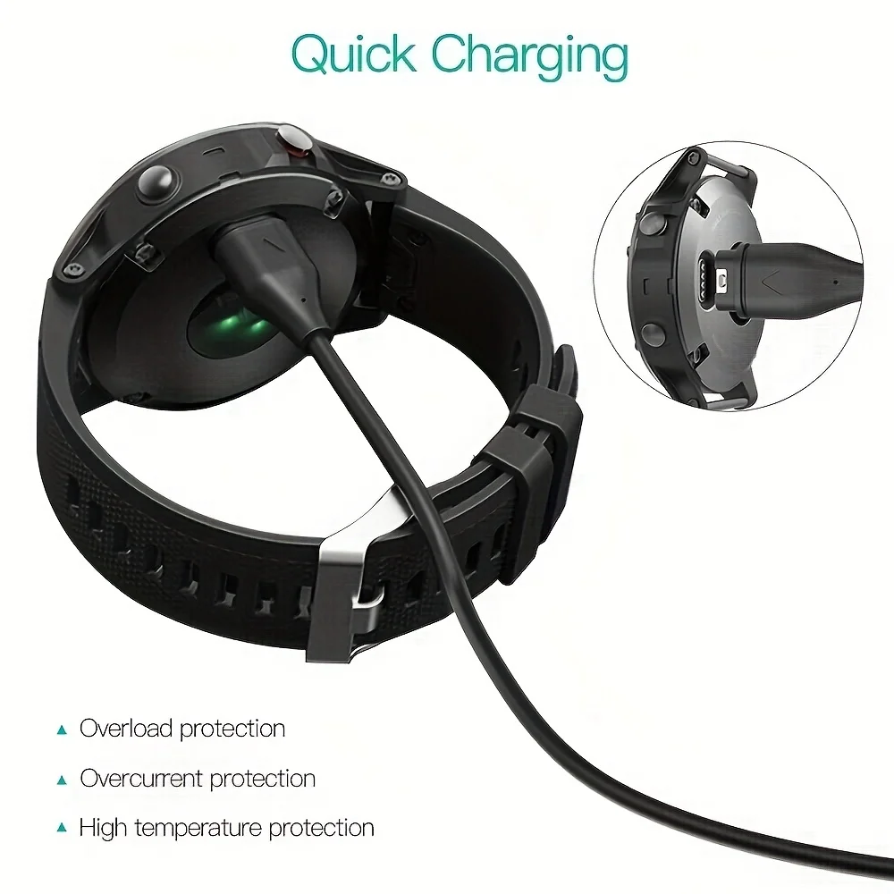 Cavo di ricarica per caricabatterie per Garmin Fenix 5 5S 5X Plus 6 6S 6X Pro 7 7S 7X, Forerunner 45 45S 245 Music 935 945, Vívoactive 3 4 4S 44 Cavo di ricarica per caricabatterie per Garmin Fenix 5 5S 5X Plus 6 6S 6X Pro 7 7S 7X, Forerunner 45 45S 245 Music 935 945, Vívoactive 3 4 4S 44