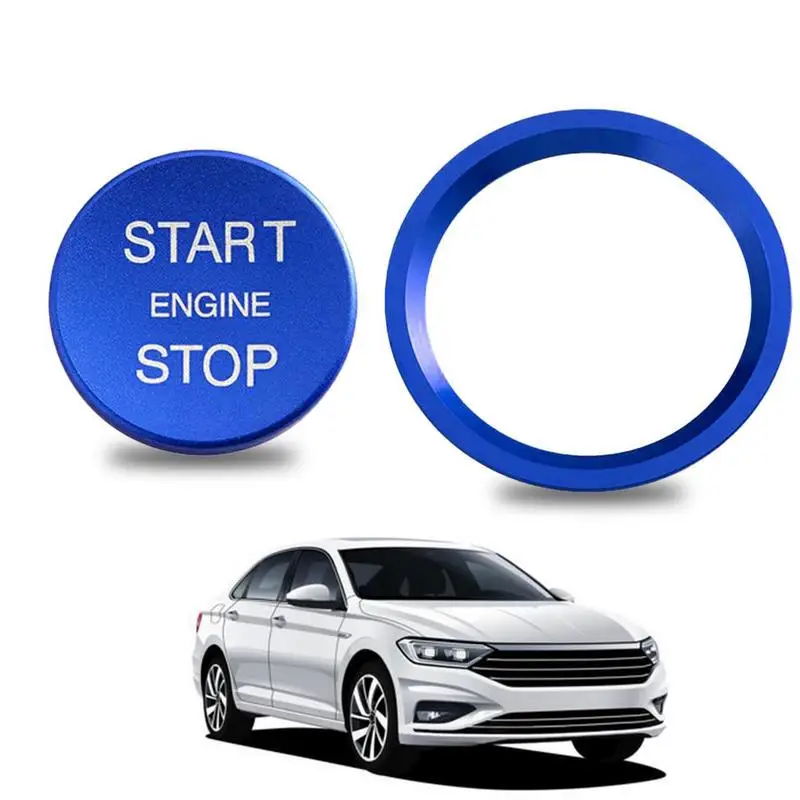 Car Engine Start Button Cover Decorative Aluminum Alloy Switch Cover Automotive Push Start Button Trim Car Decoration