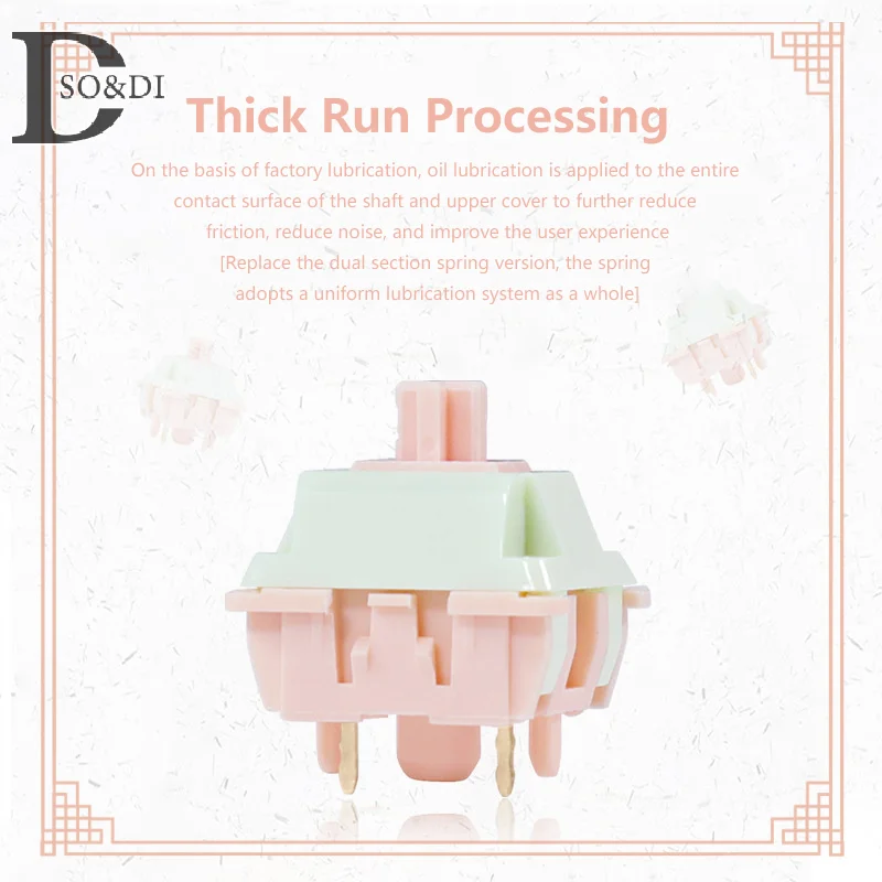 10pcs Mechanical Keyboard Key Switch Replacement Pink Switch Simple Installation Unisex Shaft Key Gaming Keyboard Simple