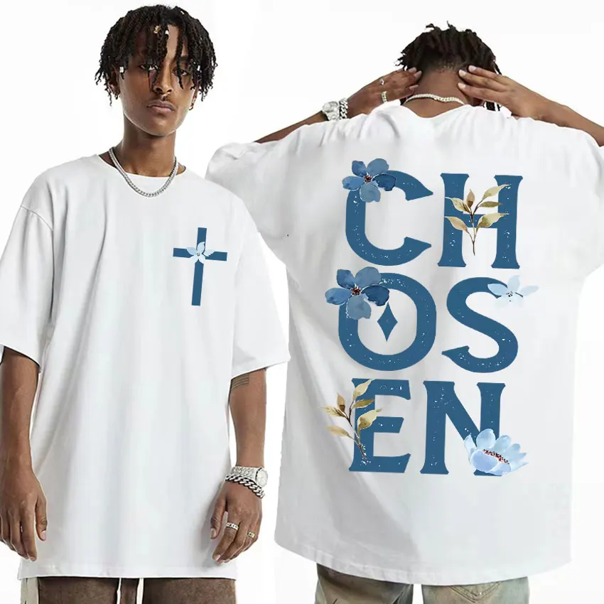 Living Proof of A Loving God Letters Print T Shirts Inspirational Christian Apparel T Shirt Men Oversized O-Neck T-shirt