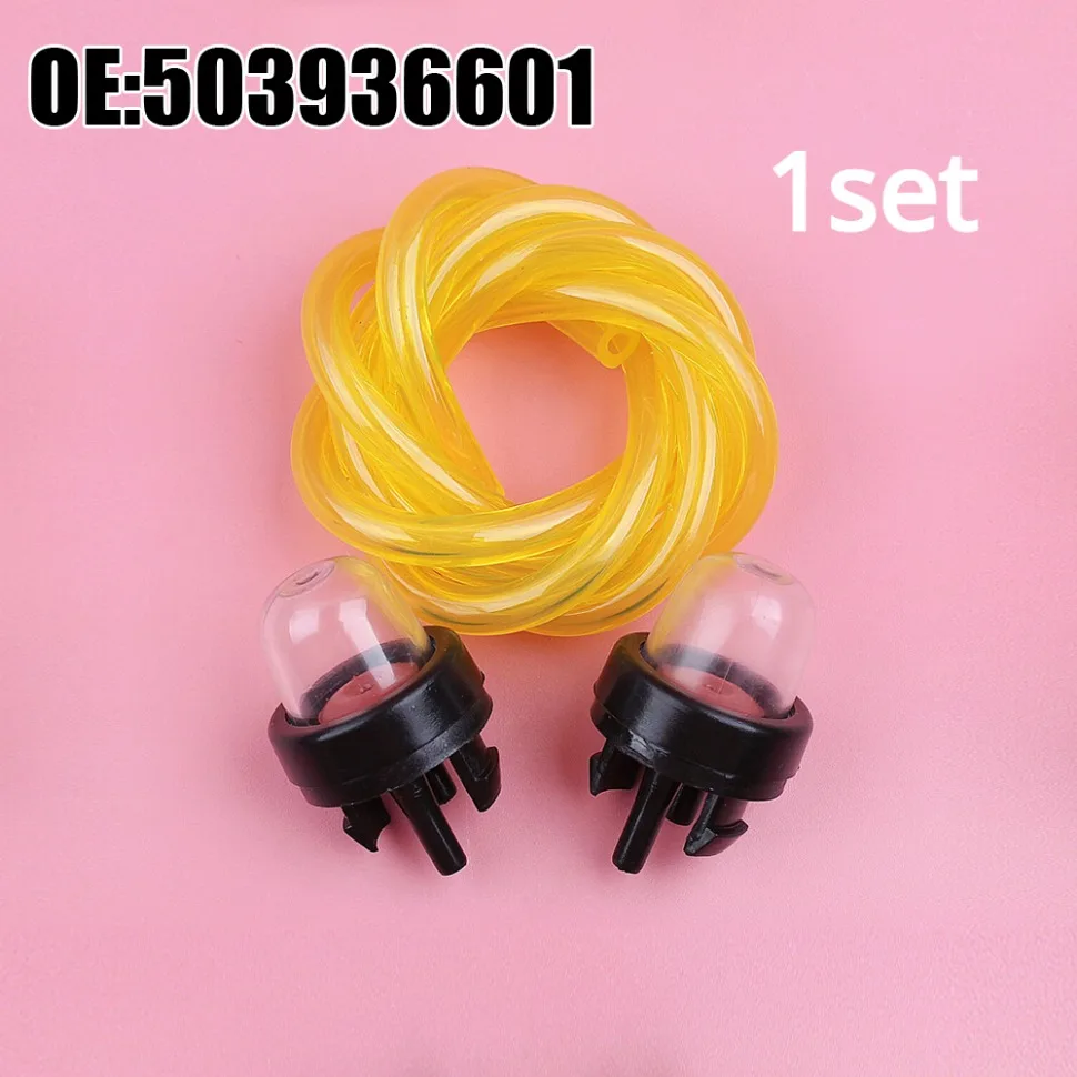 1 Set Fuel Line Hose Primer Bulbs Lawn Mower Accessories Garden Tools For Husqvarna 455 Rancher 460 445 450 435 503936601