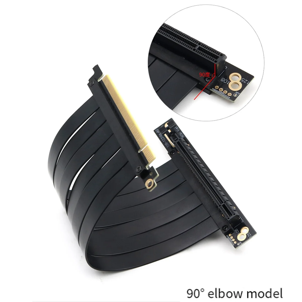 ABJG-PCI-E 3.0 16X 90 درجة PCI-E بطاقة الرسومات تمديد كابل محول بطاقة الشبكة، والاستقرار