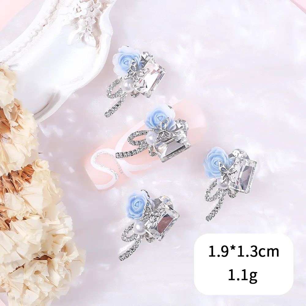 10 قطعة سبائك الحفر كاميليا فراشة مسمار ديكور سباركلي كومة الحفر العارية الماس مسمار الفن السحر DIY بها بنفسك صالون مانيكير لوازم