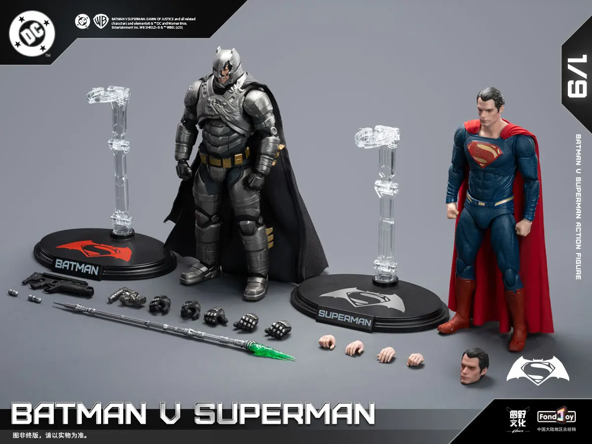 Neues Figurenset Armored Batman Battle Damaged Superman Actionfigur 1/9 Batman Vs Superman Dawn Of Justice