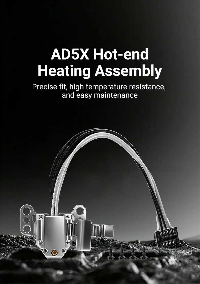 AD5X Hotend-Heizbaugruppe für Flashforge AD5X Heizkomponenten-Set mit Heizpatrone, Thermistor, AD5X Düse und Hotend-Teilen – Detail 1