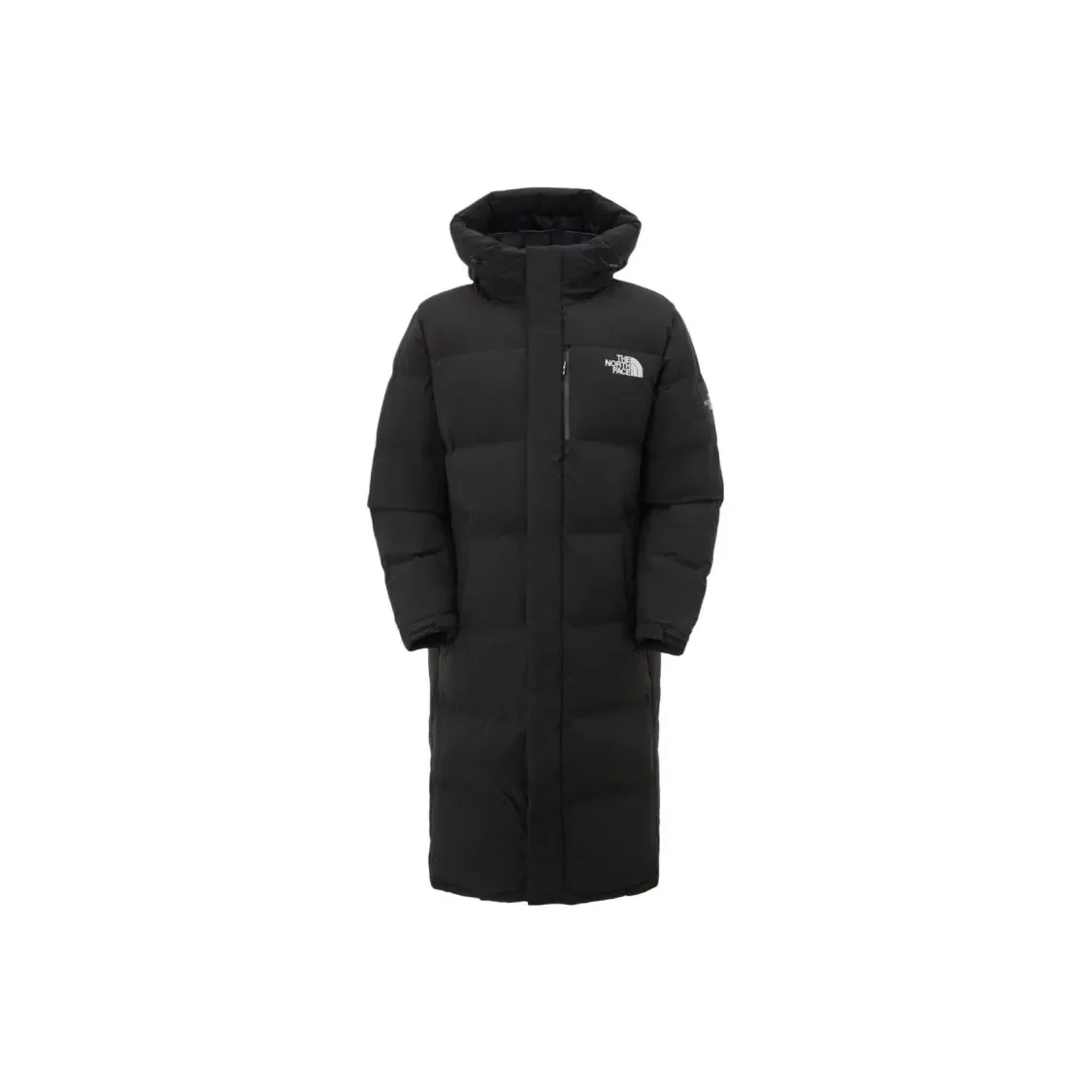 THE NORTH FACE FW23 Logo Casual Warm Hooded Long with Down Jacket Men's and Women's Same Black NC1DP51J