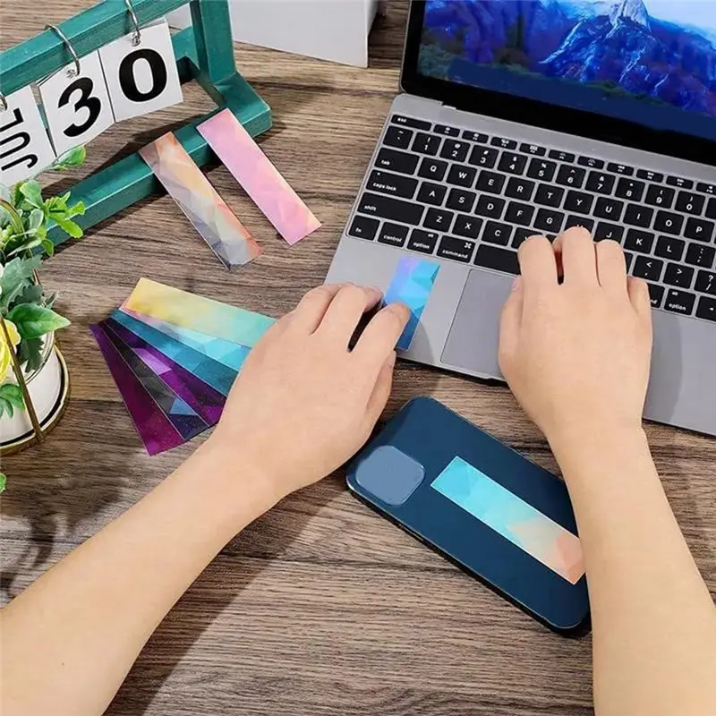 AEF7-36Pcs Calm Stickers Strips For Anxiety Sensory Stickers Textured Fidget Adhesive Strip Anti Stress Strips Anxiety Relief PV