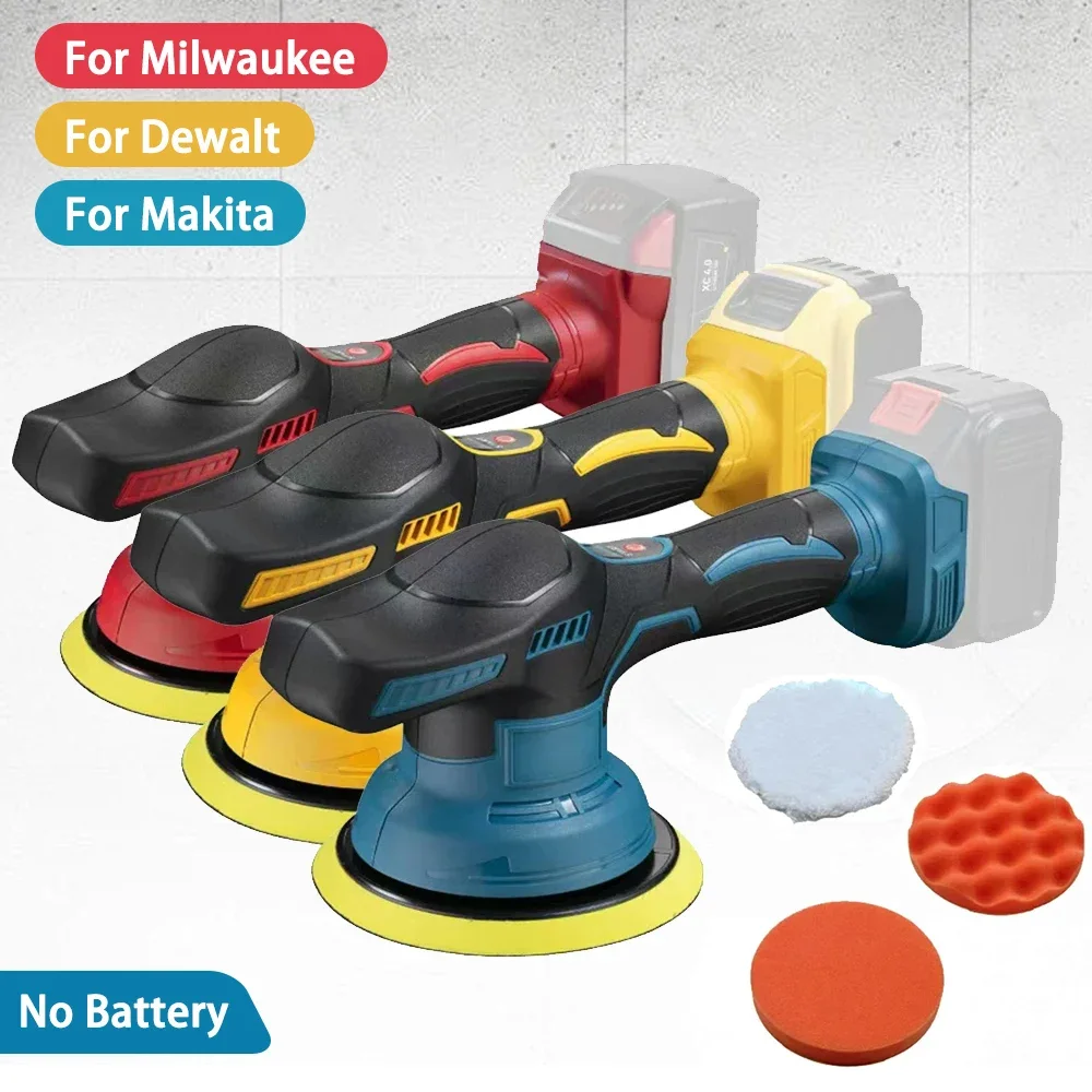 

Cordless Car Polisher 8 Gears Adjustable Auto Electric Waxing Sanding Sealing Glaze Tool Fit Dewalt/Milwaukee/Makita 20V Battery
