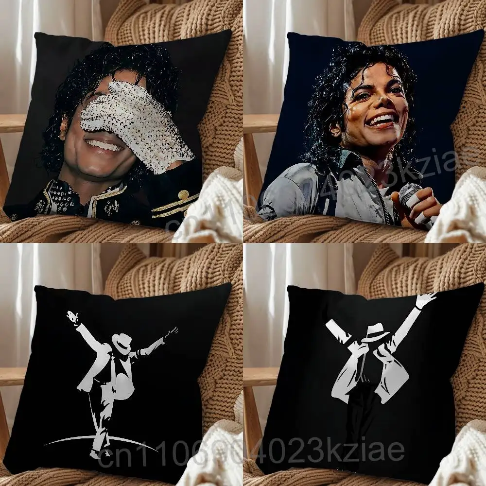 

King of Pop MJ Thriller Michael Jackson Pillow Case cover Nap Time Sofa Living home Bedroom Backrest Cushion Square cojines