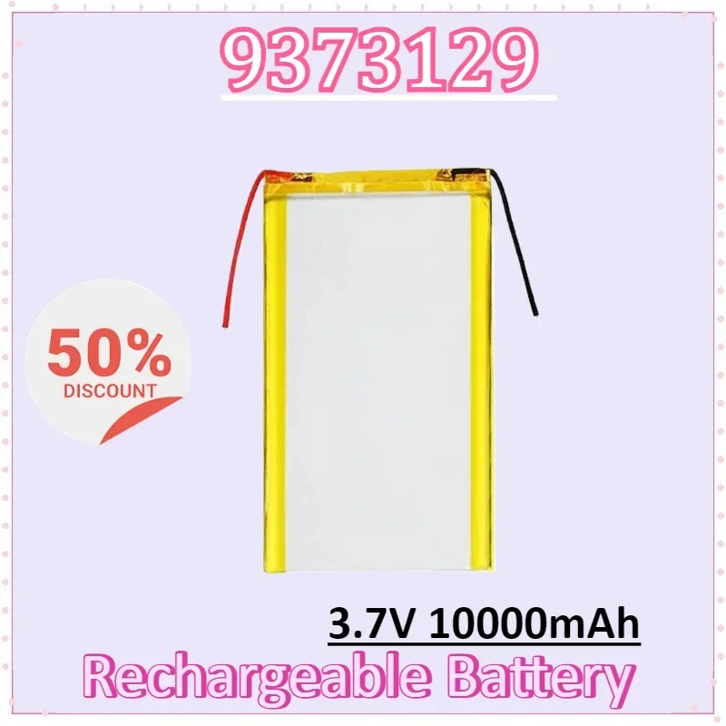 

9373129 3,7 В 10000 мАч перезаряжаемая полимерная батарея Lipo Li-Po для игрушечного аккумулятора GPS ноутбука кемпинговые фонари батарейки «сделай сам»