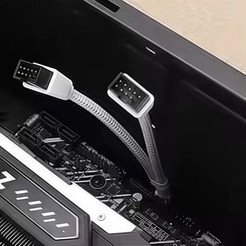 12cm USB 2.0 Y Splitter Cable 9 Pin Female to Dual Male Motherboard Extension Enthusiast PC Case Wire Management