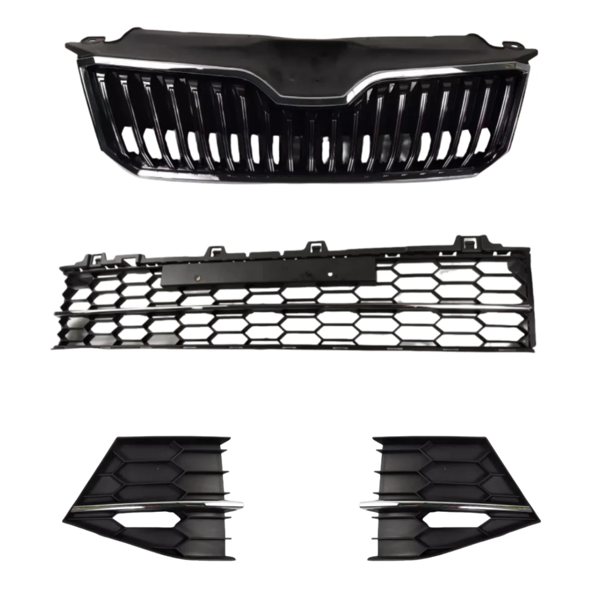 

Auto Grille Fog lamp frame for Skoda Superb 2016-2019 modified Grill Mask Front bumper net Radiator Grille Car Accessories