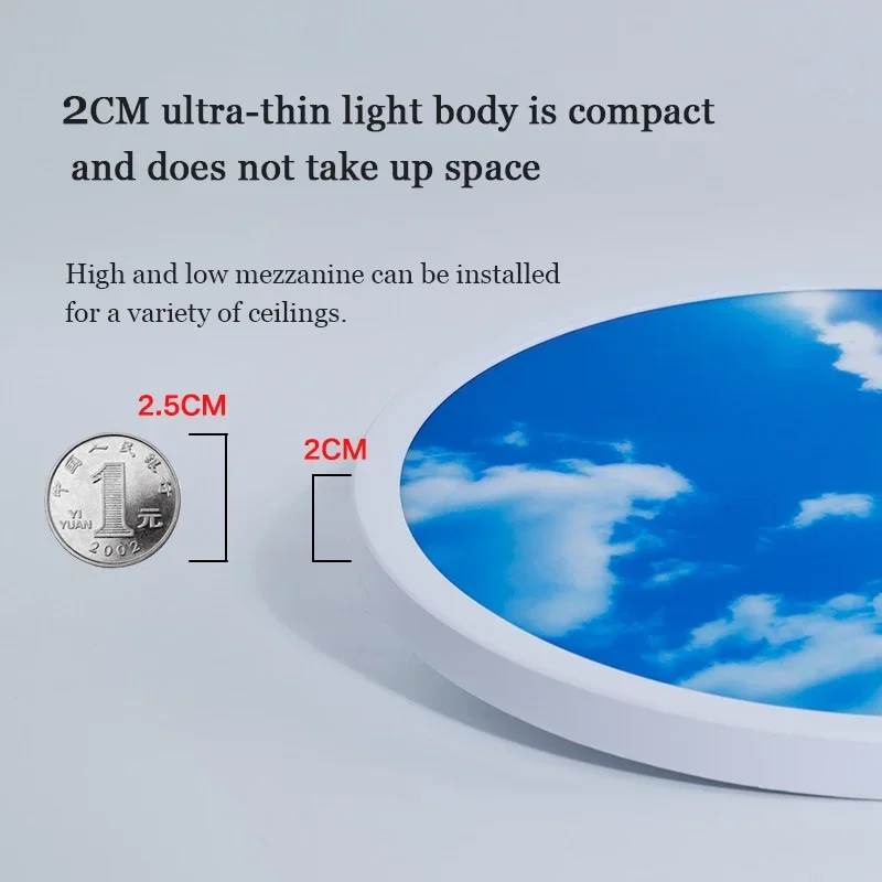 

Ceiling light eye protection bathes in natural light RG0 level, no blue light hazards, Ra97 museum-level color render