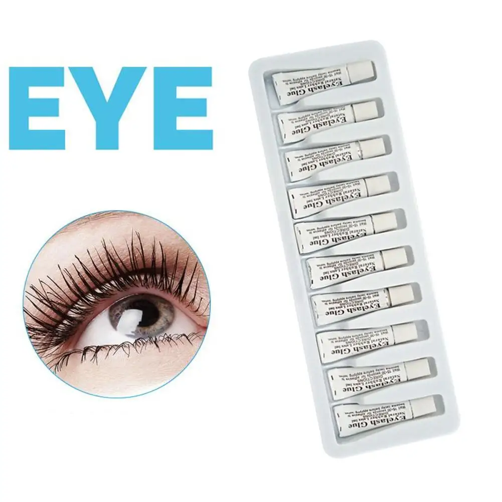 10pcs/box Eyelash Glue Clear Waterproof False Eyelash Adhesive Individual Glue For Lash Extension Cosmetic Tool Eye Lash Glue