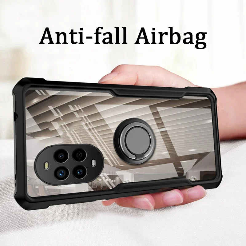 Clear Case Voor Huawei Nova 13 ik Nova 13i pro Auto Magnetische Ring Clear Airbag Shockproof Cover Voor Huawei Nova 13 pro 13i Shell