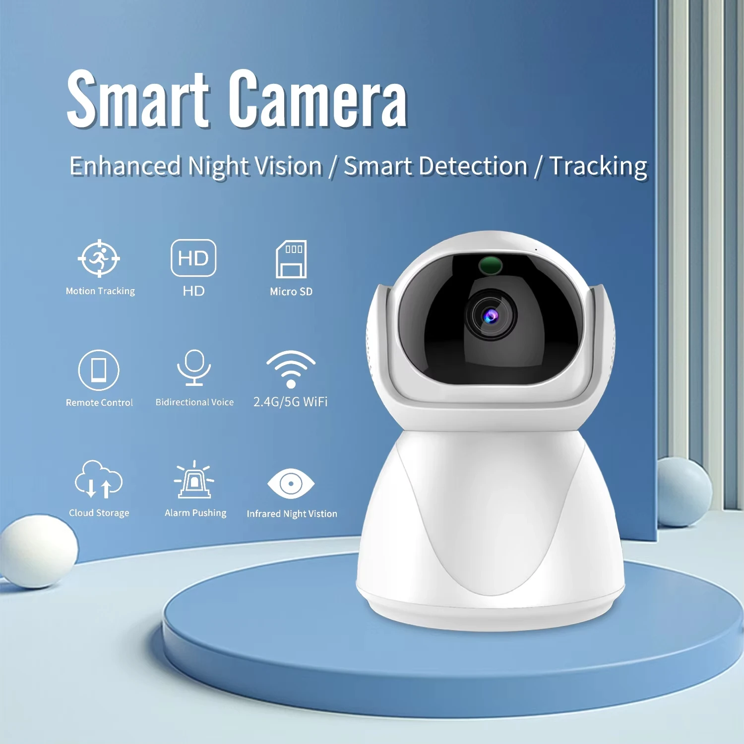 5G FHD Wireless WIFI Camera PTZ IP CCTV Security Protector Surveillance Camera Smart Auto Tracking Baby Monitor Two Way Audio