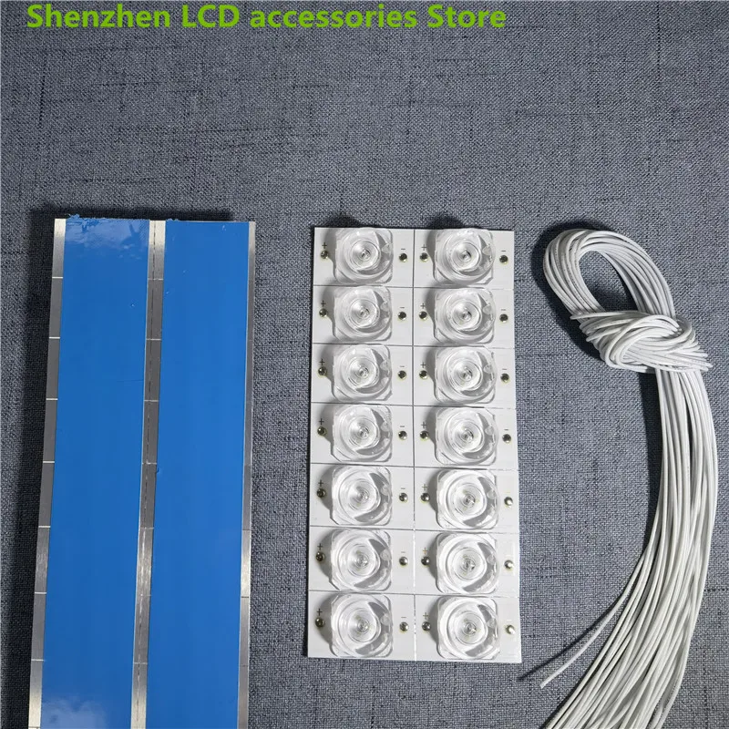 100% جديد 3 فولت 6 فولت سمد حبيبات مصباح مستديرة متفاوتة الأحجام مع عدسة بصرية فليتر ل 32-65 بوصة LED التلفزيون إصلاح KKTV K55 LED55UA8100 CC02550D485V10 55E20