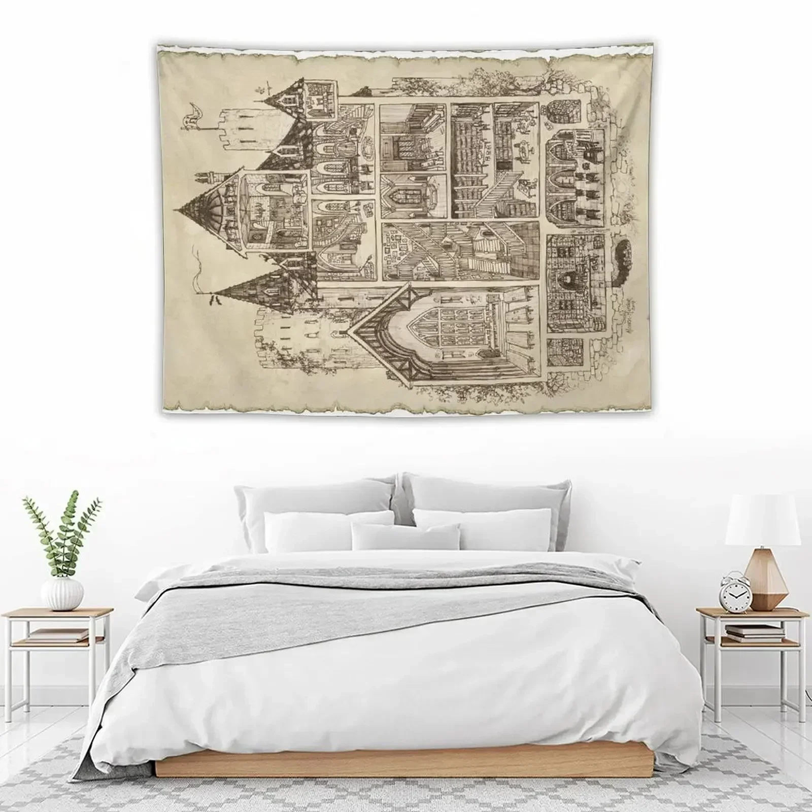 

Magic School Tapestry Home Decorations Aesthetic Cute Decor Room Decoration Korean Style Tapestry