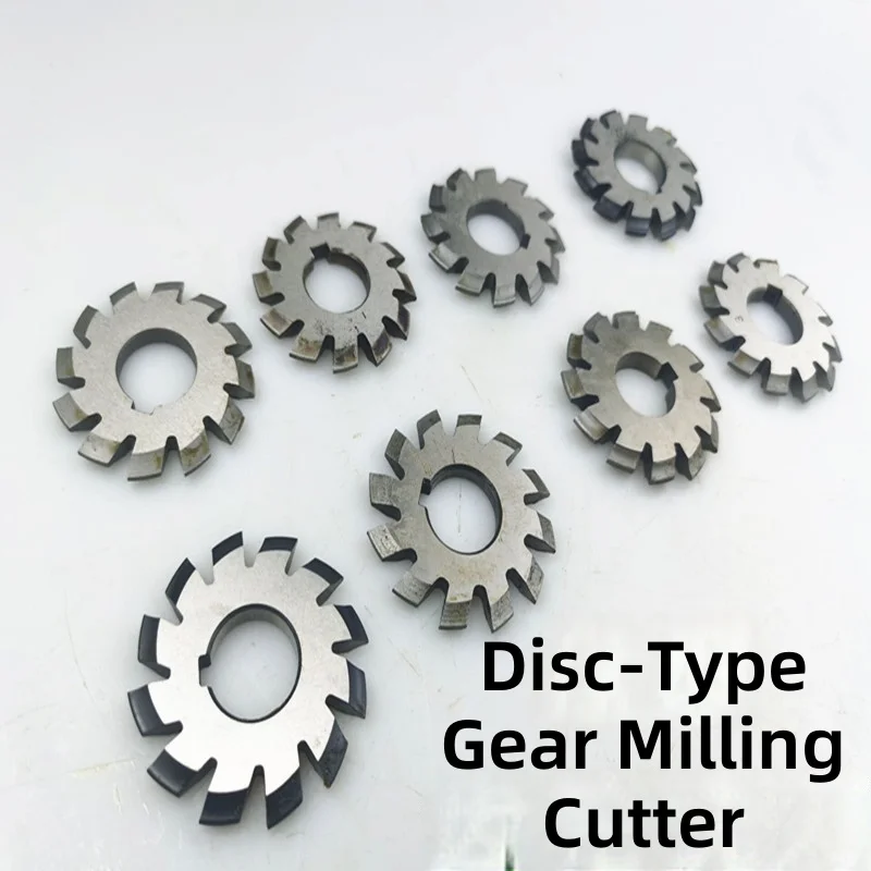 

Disc gear milling cutter set (No. 1-8) 8 pieces high-speed steel gear milling cutter pressure angle 20 degrees m0.5-M10