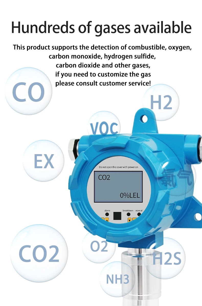 Aikesi GT-GND20 HCN Gas Detector Alarm Fixed Gas Leak Detector Industrial/Laboratory/ Household Combustible Gas Detector Alarm