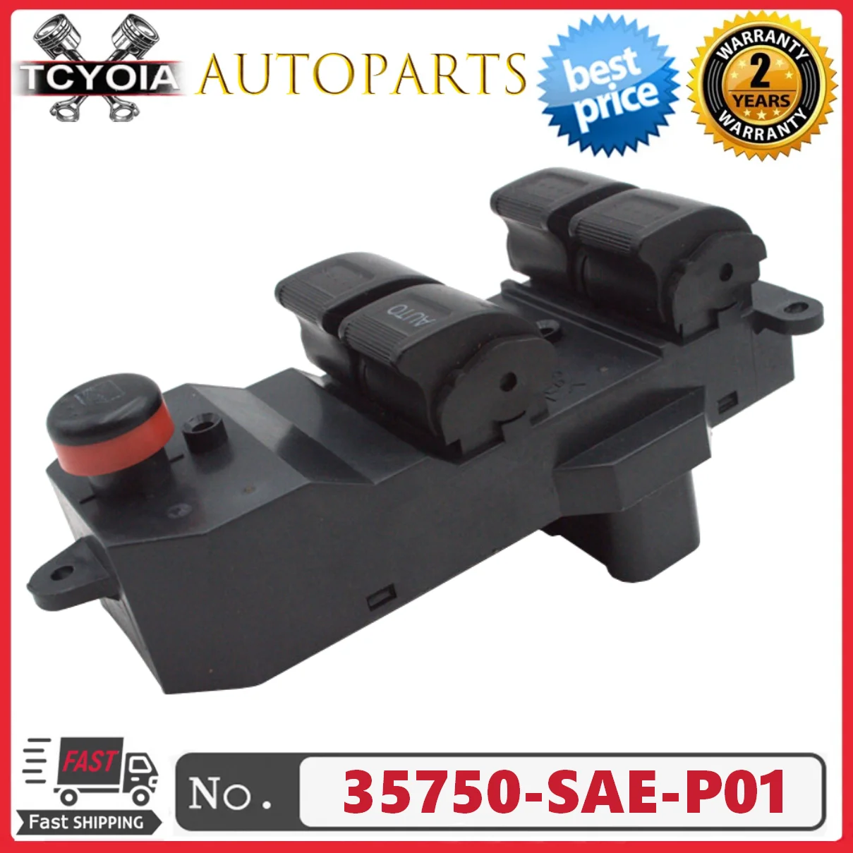 Electric Power Window Switch Button 35750-SAE-P01 For Honda Civic 2001-2005