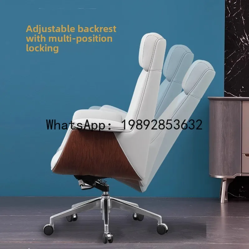YFY Comfortable Business Office Executive  with Adjustable Height, Leather  , Simple  Design for  , Suitable for Home Use