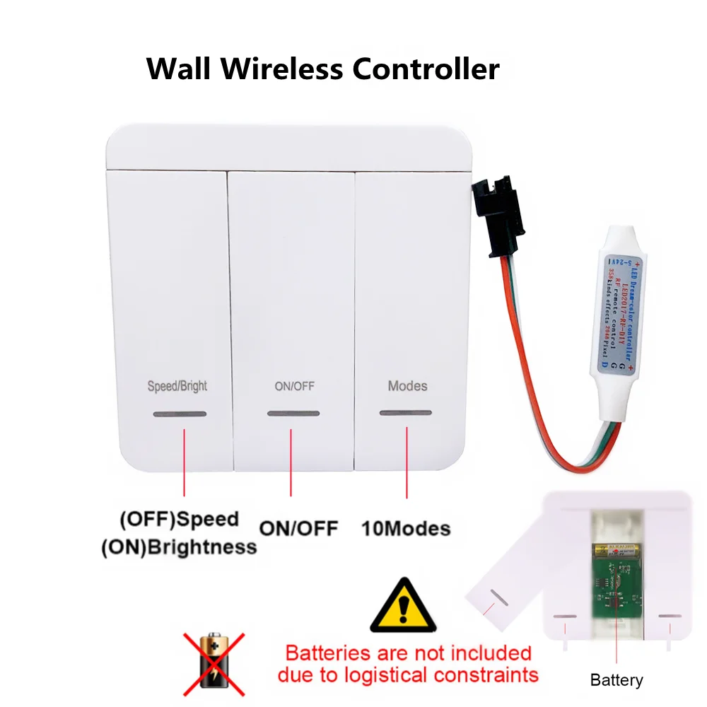 Horse Race LED Pixel Strip Controller DC12-24 RF Wireless Touch Panel For WS2811 Running Water Flowing Horse Race Strip Light