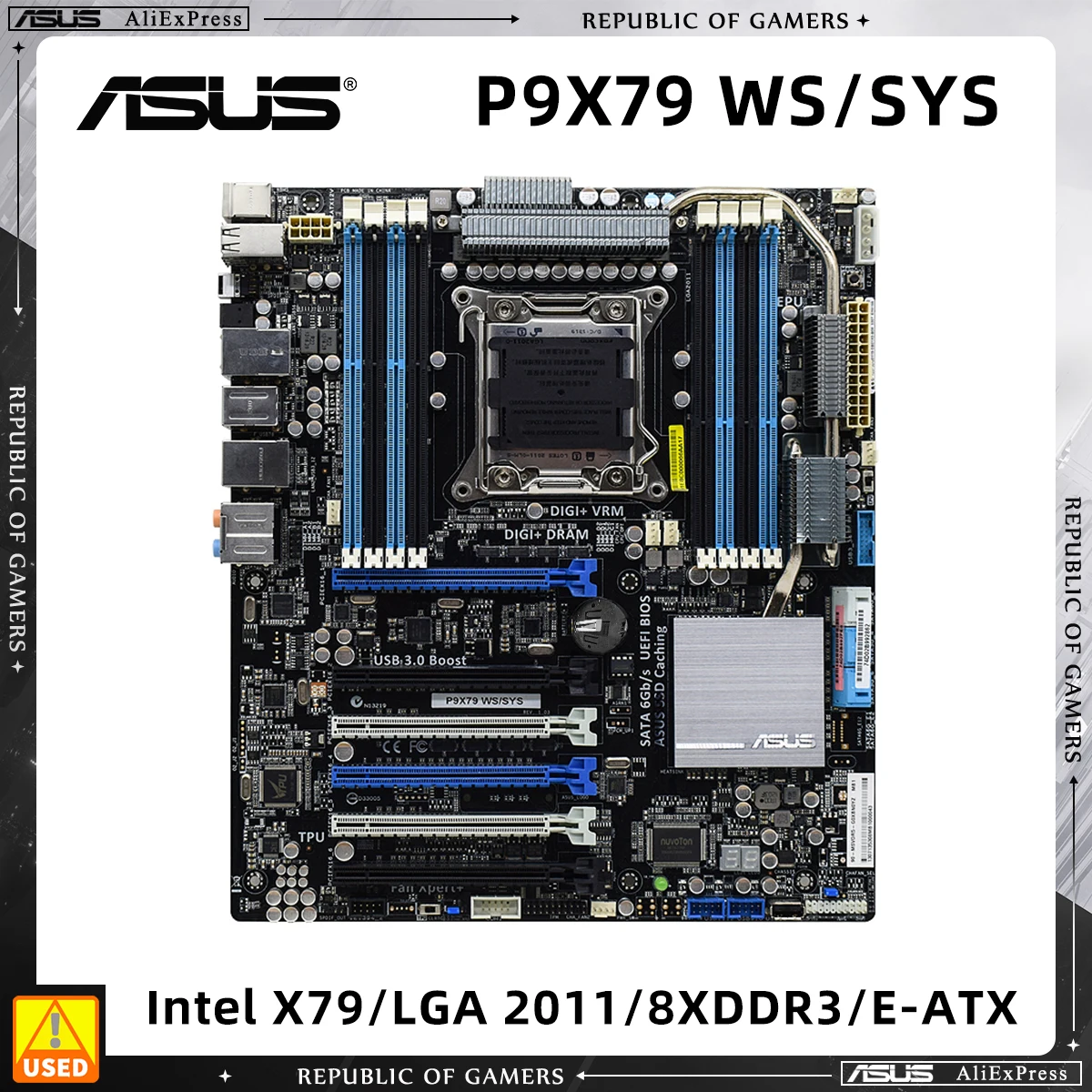 

ASUS Workingstation Motherboard P9X79 WS/SYS Supports DDR3 Socket 2011 Server X79 Mainboard for 2th Generation Core i7 Processor